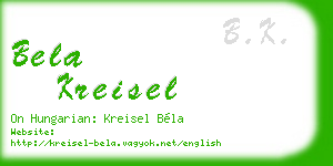 bela kreisel business card